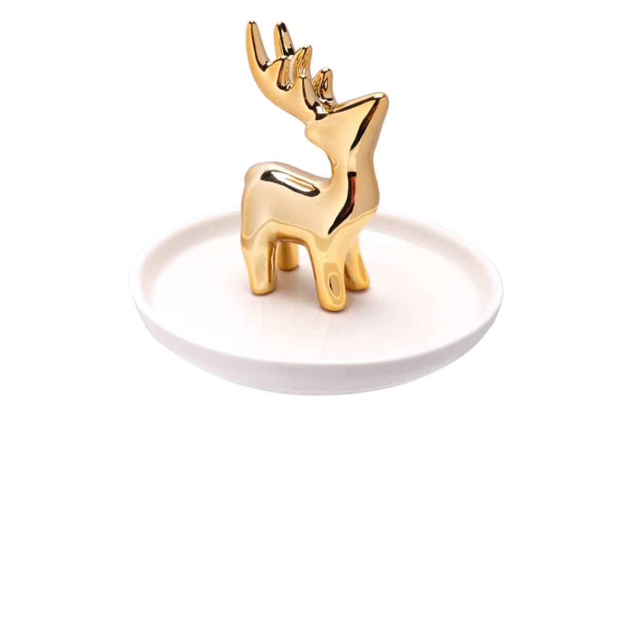 Plat présentoir bijoux céramique Healvian anti-perte bague