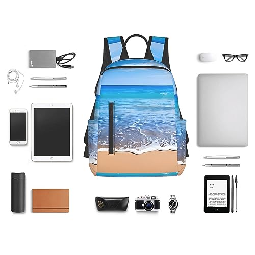 Sac à dos plage noir grand format parfait pour les cours et les sorties d'été
