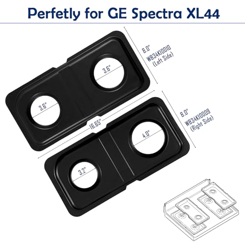 Drip Pans Cooktop for GE Spectra XL44 Gas Stove GE Oven Parts WB34K10009 WB34K10010 Rectangle Range Cooktop Drip Bowls for GE Gas Stove Drip Pans Oven Replacement Parts by YOUFIRE - Used condition - Image 2