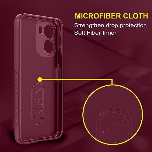Image of amazon basics Back Case Cover for Vivo Y16 | Compatible for Vivo Y16 Back Cover | Liquid Silicon Magic Case with Camera Protection | Plum