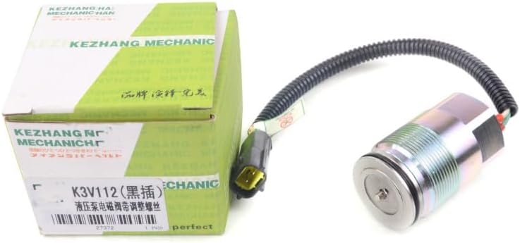 Solenoid Valve Black plug Hdnverys Fits for Sumitomo SH265 Excavator for Daewoo Excavator for DOOSAN Excavator for Mitsubishi K3V112DT Engine for KATO HD512 Excavator for HITACHI Excavator