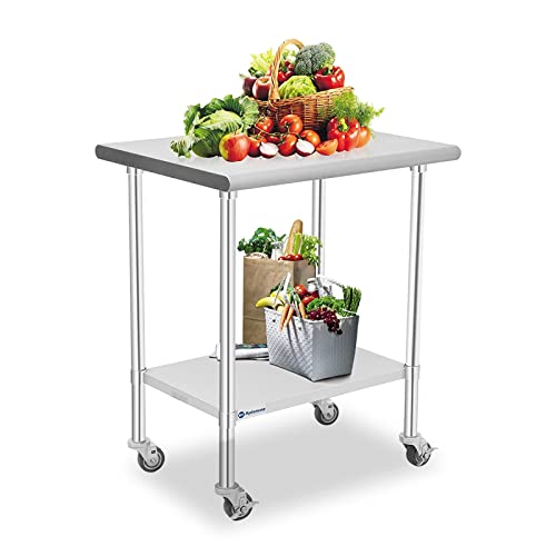 Aplancee Stainless Steel Table, 30 x 24 Inches Prep & Work Table with