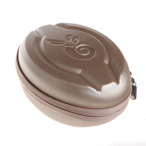 Hermithsell Hard EVA Travel Case Compatible with Wireless On-Ear Headphone - Golden
