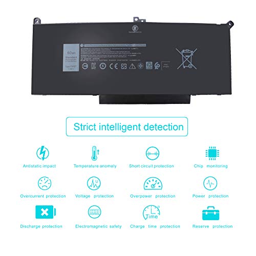 Dmkaollk F3Ygt Laptop Battery For Dell Latitude 12 7000 7280 7290 13 7000 7380 7390 14 7000 7480 7490 Series P29S002 P73G002 Dm3Wc 0Dm3Wc 2X39G Kg7Vf 451-Bbye 453-Bbcf 60Wh #TOP5
