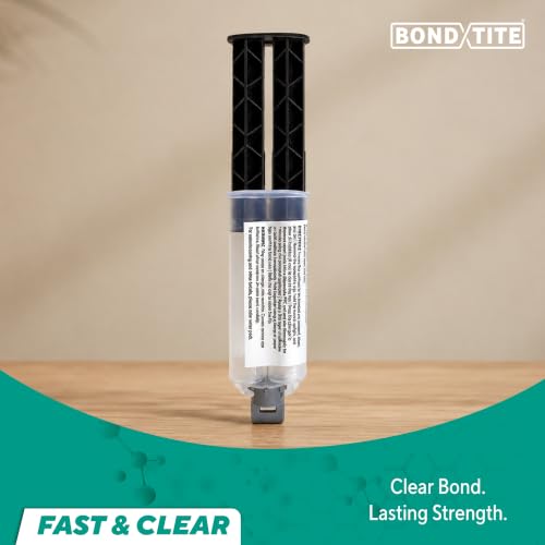 Image of Bondtite Fast & Clear Epoxy 25 GM Syringe Pack | 5 minutes Setting | Easy & Convenient Usage | Multipurpose and High Strength | Transparent Clear Finish | DIY | 2 Component Epoxy Adhesive