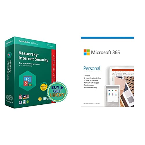 Image of Kaspersky Internet Security Version - 1 PC, 1 Year (CD)&Microsoft Office 365 Personal for 1 user (Windows /Mac), 12 month /1 Year (Activation Key Card)