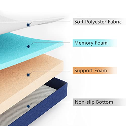 Molblly Folding Mattress, 3 Inch Memory Foam Tri Folding Mattress, Portable Trifold Mattress Topper With Breathable & Washable Cover, Foldable Mattress Guest Bed For Camping, Small Twin - 25”X 75”X 3” #TOP3