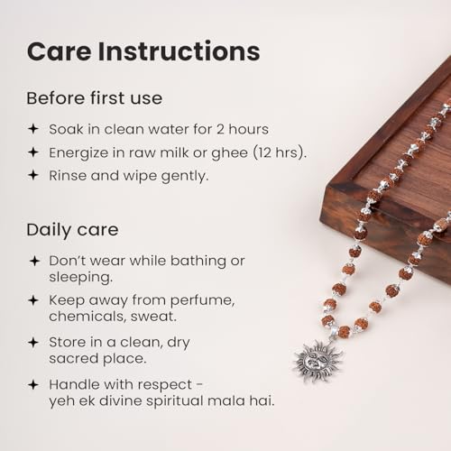 Image of Astrotalk Divya Shankh Rudraksha Mala | Nepal Origin 5 Mukhi Rudraksha Mala with Shankh Pendant for Protection, Peace & Spiritual Growth | Mala Gift for Man & Woman