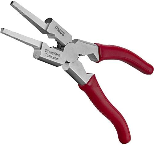Mig Welding Pliers, 8-Inch, Nozzle Cleaner, Rounded Hammer Face, Spring Loaded, Vinyl Coated Handle, Ergonomic Design, Welper, PM08, Standard, Strong Hand Tools