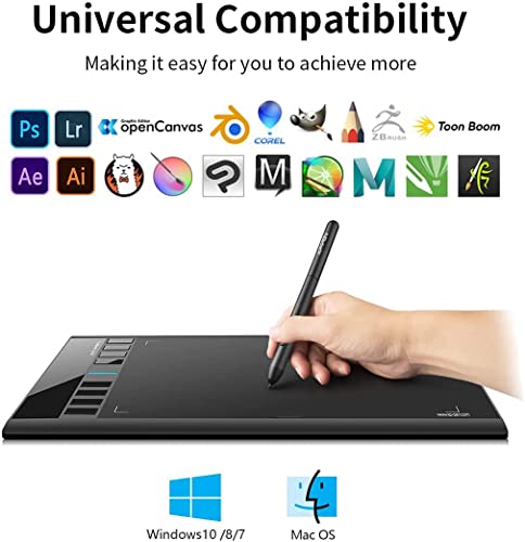 XP-PEN Star 03 V2 Mesa Digitalizadora de 10x6 Polegadas com 8192 Níveis de Pressão Caneta Passiva se