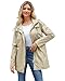 Hount Women Raincoat Lightweight Active Wear Quick-drying Coats Casual Fashion Rain Jacket Outdoor Waterproof Jacket, S, Khaki