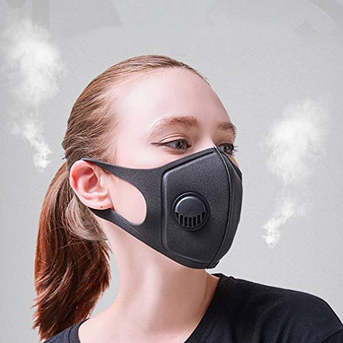 Dust Mask Activated Carbon Dustproof Masks with Extra Filter Cotton Sheet and Valves for Running, Cyclinging, Exhaust Gas, Pollen Allergy, PM2.5 (5)