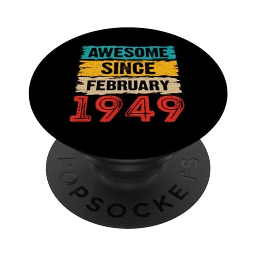 75 años impresionante desde febrero de 1949 Regalos de cumpleaños 75 PopSockets PopGrip Intercambiable