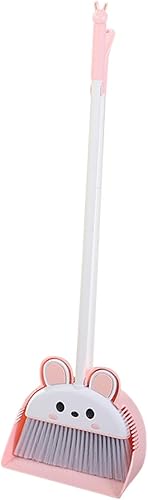 Miniatura 8 de JISADER Juego de escoba y recogedor de cerdas densas con escoba integrada, escoba de barrido para el hogar, color amarillo
