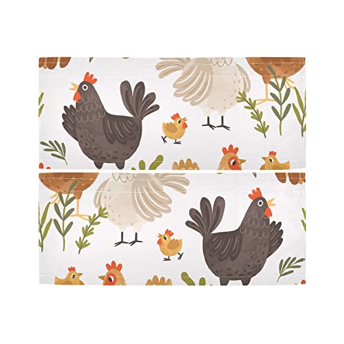 Innewgogo Autumn Rooster Chicken Short Kitchen Curtains 36 Inches Long Kitchen Window Curtains Set Of 2 Mini Tier Curtains Basement Window Curtains For Nursery Bedroom, 57"X36" #TOP2