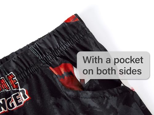 Beezizac Pajamas For Little Big Boys Cool Black Basketball Short Sleeve 2-PC Cozy PJ Set Kid Size 16