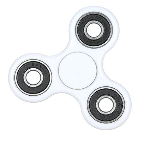 SigmaGo 2 Pack Fidget Spinner with Premium Ceramic Bearings-Durable Finger Spinner Tri-spinner Fidget Toy for Stress and Anxiety Relief (White and Black)