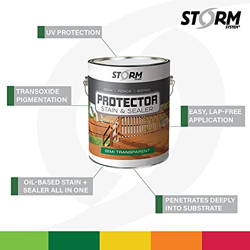 Storm System 291111 Protector - Cedartone, 1 Gallon, Protects Outdoor Wood From Water & Uv Rays, Siding, Fence & Deck Stain And Sealer thumb #1