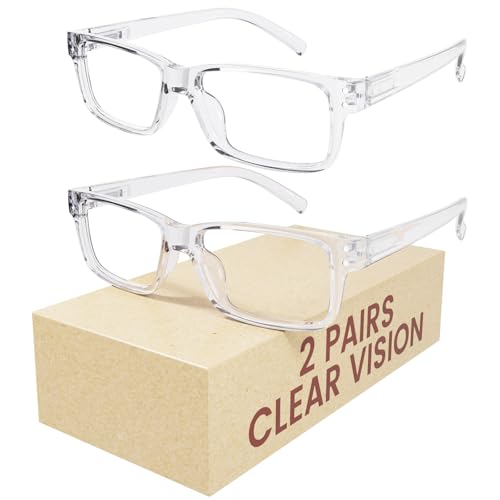 Image of Eyekepper Blue Light Reading Glasses Men Women 0.25, Clear 2 Pack