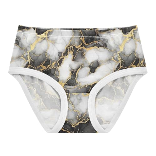 Joisal Cotton Toddler Girls Underwear Black White Gold Art Little Girl Panties Colorful Undies Kids Briefs 2t