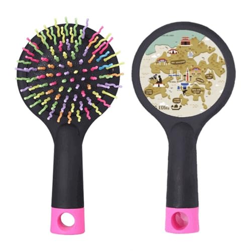 Brosse à cheveux démêlante Hong Kong picots souples carte chinoise