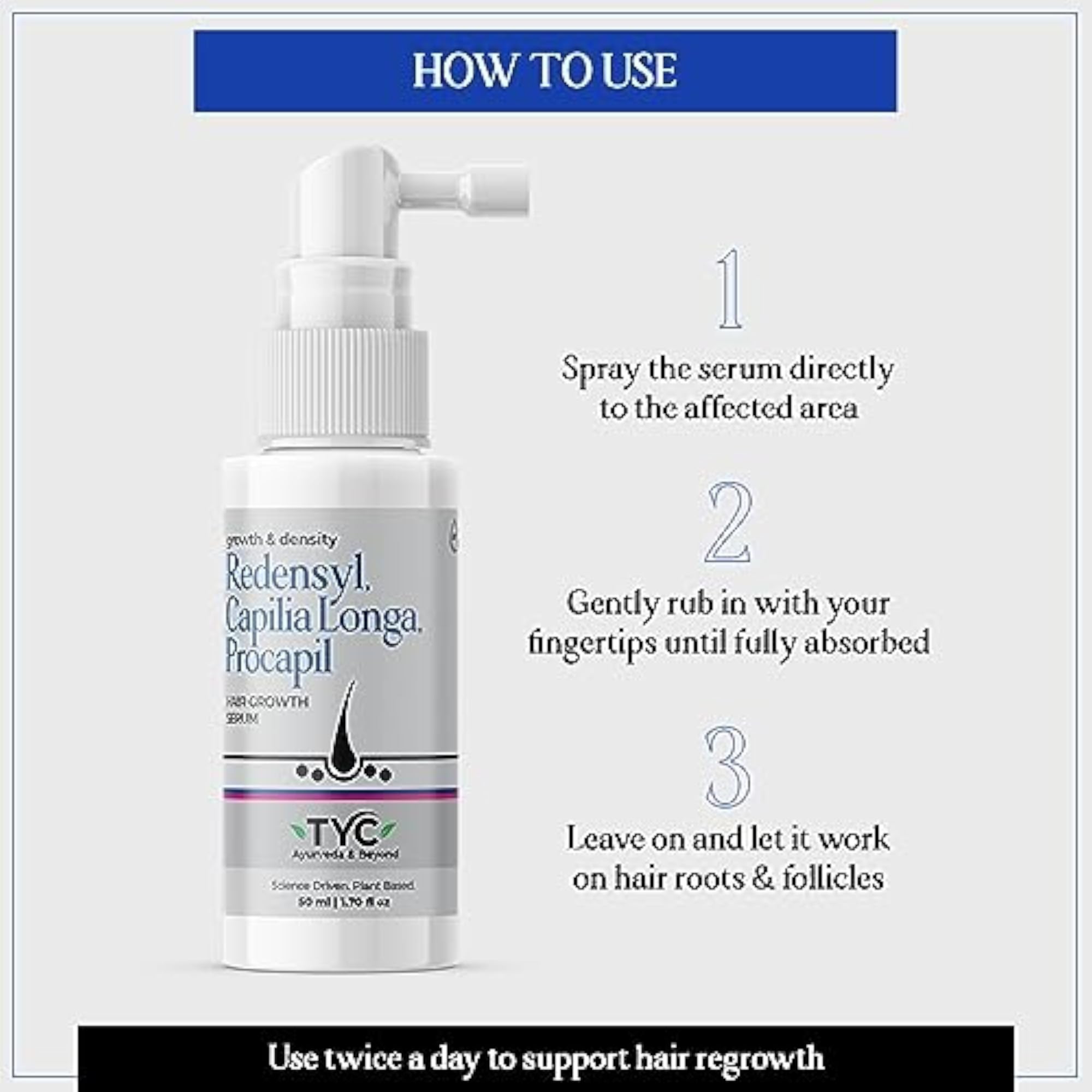 Herbal Hair Growth Serum with Redensyl, 100ml