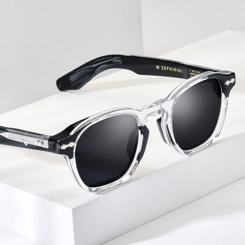 HEPIDEM Acetate Glasses Frame Men Women Square Eyeglasses Optical Spectacles MZEPH2