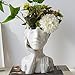 COTYNI Face Planters Pots Head Planter, Succulent Planters for Indoor Outdoor Plants, Boho Lady Face Flower Pots with Drainage Hole, White Ceramic pots for Plants, Large Plant Pots Gift