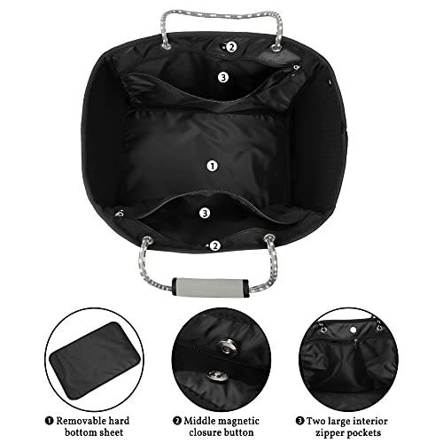 Neoprene Tote Bag - Large Travel Beach Pool Gym Handbag for Women & Men4