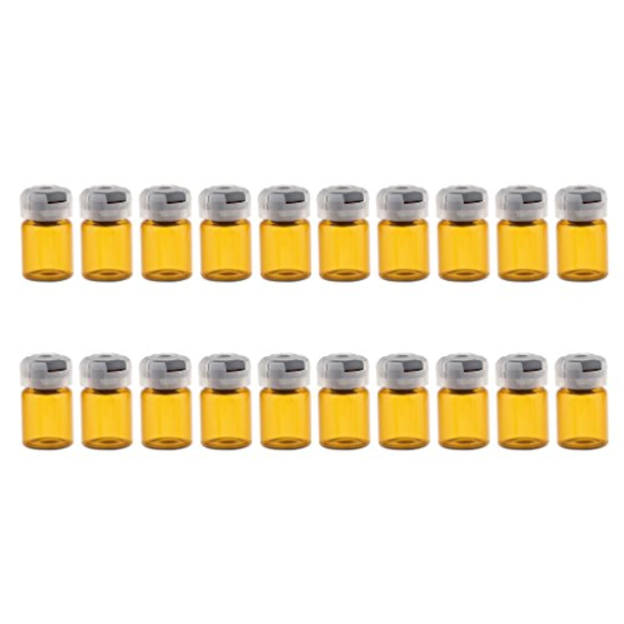 20pcs Empty Sterile Glass Serum Vials, 5ml