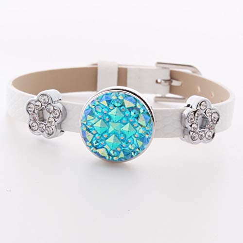 Ginooars 18Mm Slide Snap Button Accessory For Interchangeable Snaps For Noosa Chunk Necklaces, Rings,Jewerly & Bracelet Pack Of 5 #TOP4