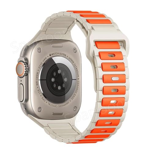Bracelet de sport orange anti-choc avec étui silicone étoilé pour iWatch