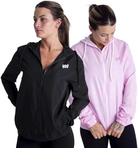 Kit 2 Jaqueta Corta Vento Feminina Repelente a Agua Leve Fitnes C...