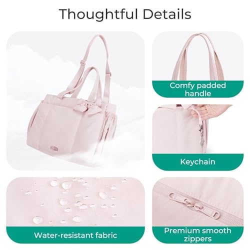 Lightweight Crush Bow Tote Bag for Women – Fits 15.6" Laptop, Water-Resistant, with Cup Holder & Detachable Bow2