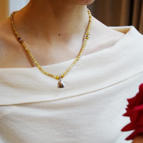 Image of Five Elements 18K Gold Vermeil 3 Layered Crystal Gemstone Beads Bracelet & Necklace for women Solid 925 Sterling Silver 18K Gold or White Gold Plated jewelry