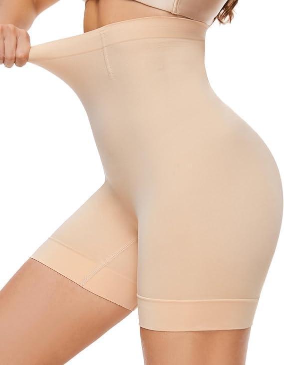 Image of CULINA High Waist Tummy Control Shapewear Shorts | Body Shaper for Women | Tummy Tucker| Seamless Body Shaper | Shorts Under Dress | Comfortable | Breathable