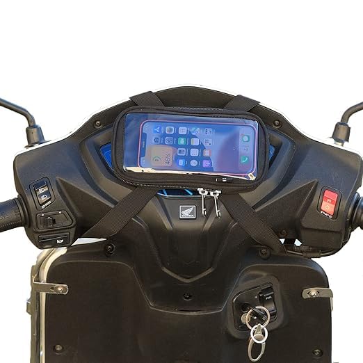 Image of NISHI Universal Mobile Holder /Stand /Mount Pouch for Scooters Scooty (Bajaj Electric Chetak)