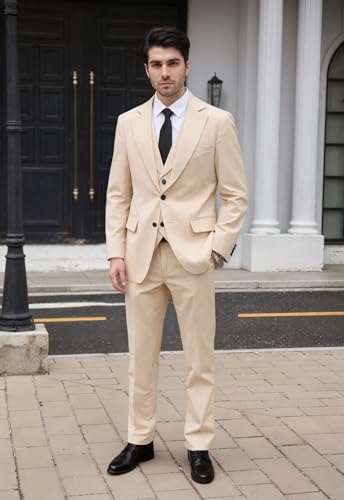 Men's Suits Slim Fit Formal Suits for Men Wedding Business Prom Mens Suit 3 Piece Blazer Vest Pants Mens Suit4