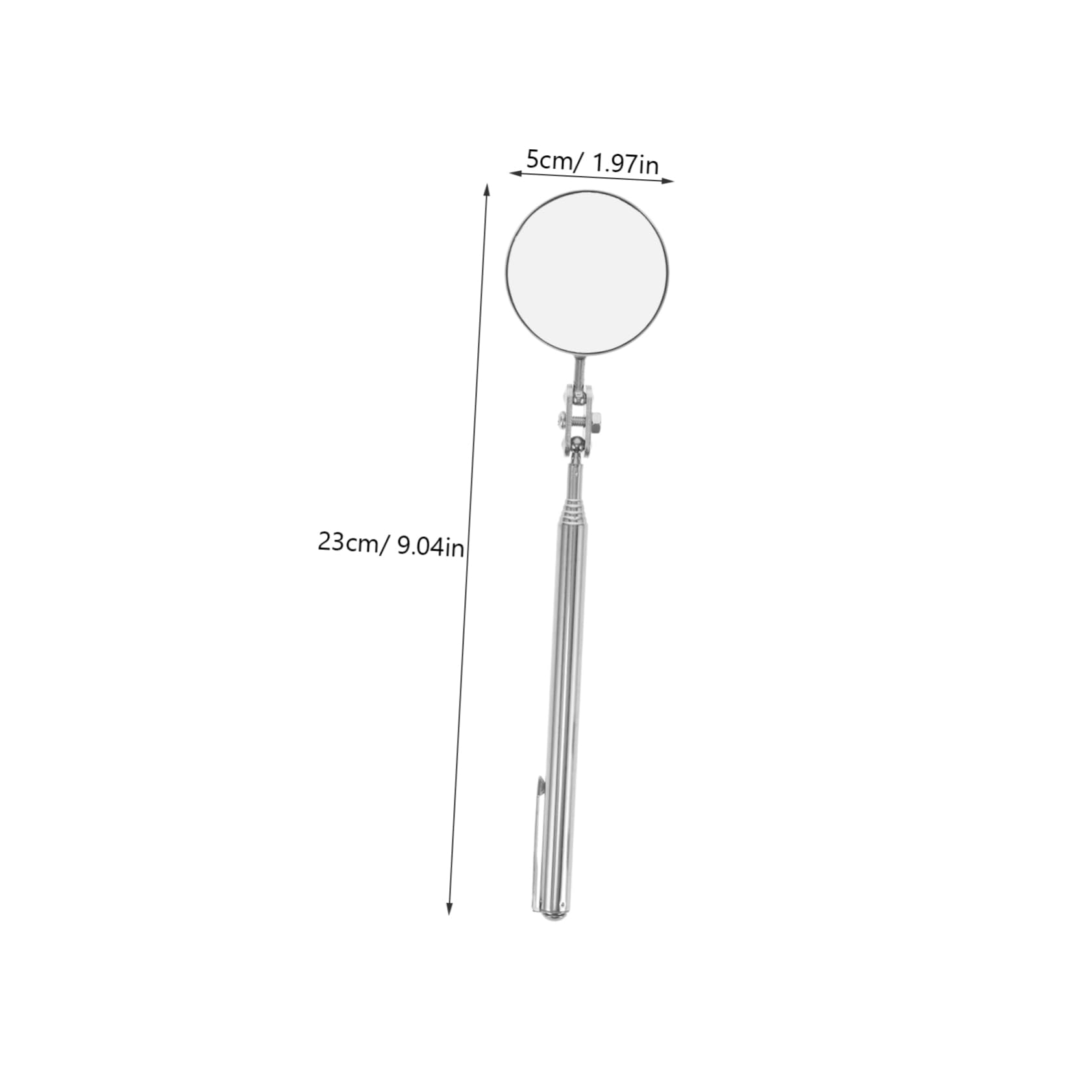 HOLIDYOYO Portable Telescopic Inspection Mirror Car Maintenance Tool 360° Rotation Led Light for Under Vehicle Inspection Security Mirror Angle Adjustment