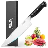 HOTLIFE Chef's Knife 8 inch, Utility Razor-Sharp Kitchen Knives Cutting Bread, Steak Meat, Vegetable
