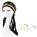 thematys Peluca y Gorra Bob Marley Dreadlocks con Gafas de 2 Piezas Carnaval y Cosplay - Damas y Caballeros