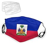 Haiti Flag Haitian National Flags Washable Mouth Filter Reusable Cotton Face for Adults Women Men...