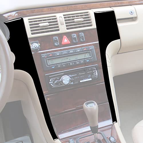 Console centrale Mercedes W210 insert noir piano de luxe RHD - 4