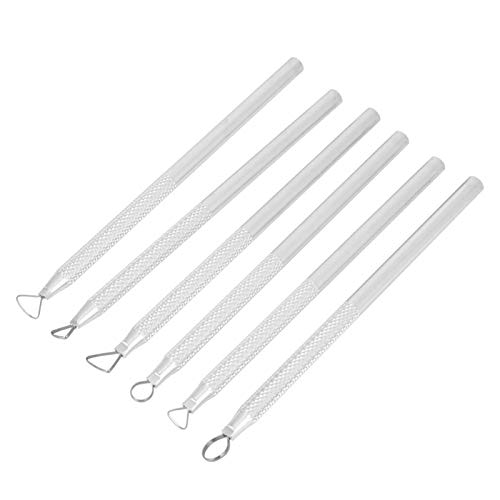 Uxsiya 6Pcs/Set Aluminium Alloy Engraving Carving Scraper Clay Pottery Sculpting Tool Set Sculpting Accessories Compact Structure for Sludge Clay Scraping Embossing