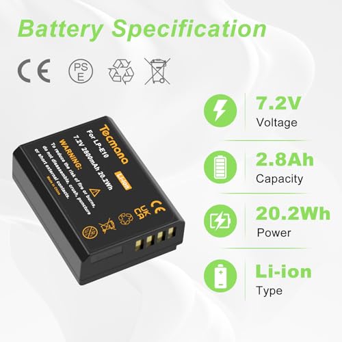 Batería LP-E10 de sustitución y cargador para solucionar problemas de autonomía en EOS 4000D 2