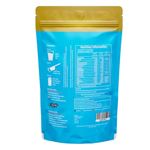 Image of Oats Powder | iOat H2O | Instant Ready To Mix Beta Glucan Rich Flavoured Oats Powder | Breakfast Cereals (500g (Pack Of 1), Cafe Mocha)