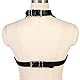 Damen Leder Body Harness Punk BH Hohlkörper Käfig Alloy Carnival Punk Goth verstellbare Gürtel TanzkostümZubehör (schwarz + silber)