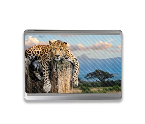 Image of MightySkins Carbon Fiber Skin Compatible with Microsoft Surface Laptop Studio 2 (2023) Full Wrap Kit - Chill Leopard | Protective, Durable Textured Carbon Fiber Finish | Made in The USA