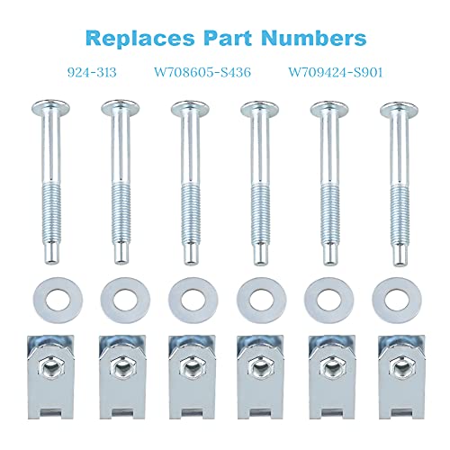 WMPHE Truck Bed Mounting Bolt Nut Hardware Kit Compatible with 1997-2012 Ford F150,1997-2012 Ford Lobo Pickup, 2006-2008 Lincoln Mark LT Replaces # 924-313, W708605-S436