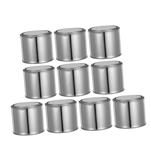 HYTROVE 10pcs Small Metal Paint Cans with Lids Unlined Tin Buckets for Sampling Reusable Storage Containers for Crafts DIY Projects and Paint Preservation
